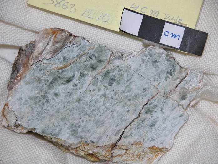 Serpentinite with Chrysotile Veins Cut 3863-1210