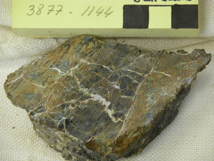 Cataclastic Oxidized Serpentinite Cut 3877-1144